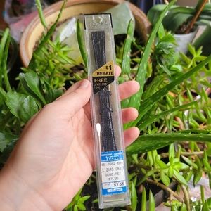 Vintage Topps Lizard Grain 1/2"-14mm Classic Black Watchband